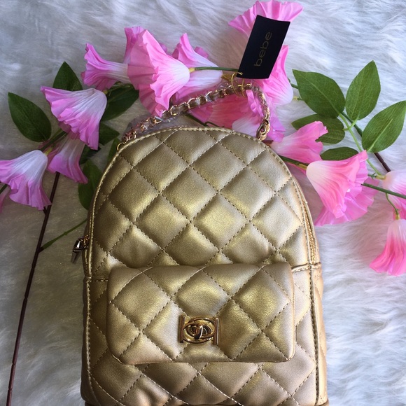 ✨🌸💎bebe Erica Gold Mini Backpack🔥🎒 - Picture 6 of 8